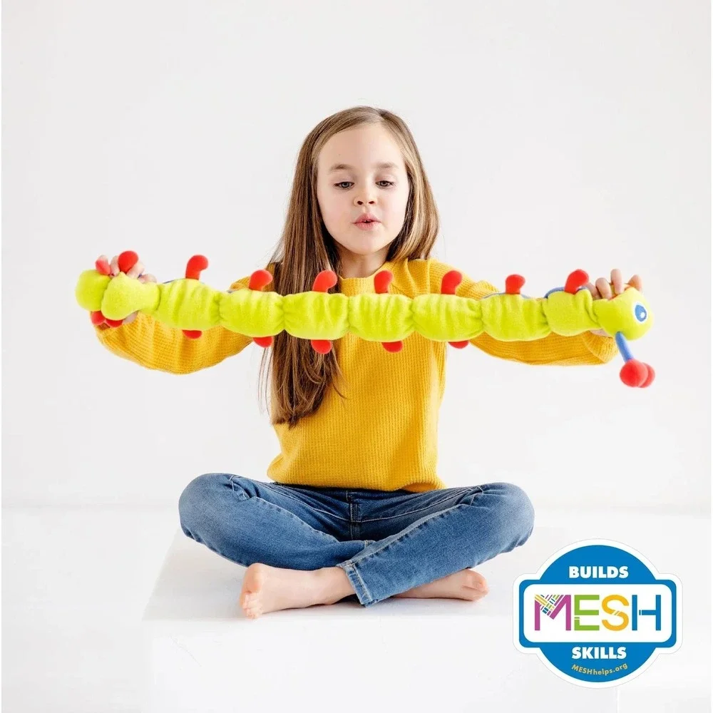 Calmee the Caterpillar Weighted Sensory Plush‎ Toy Breathing Tool